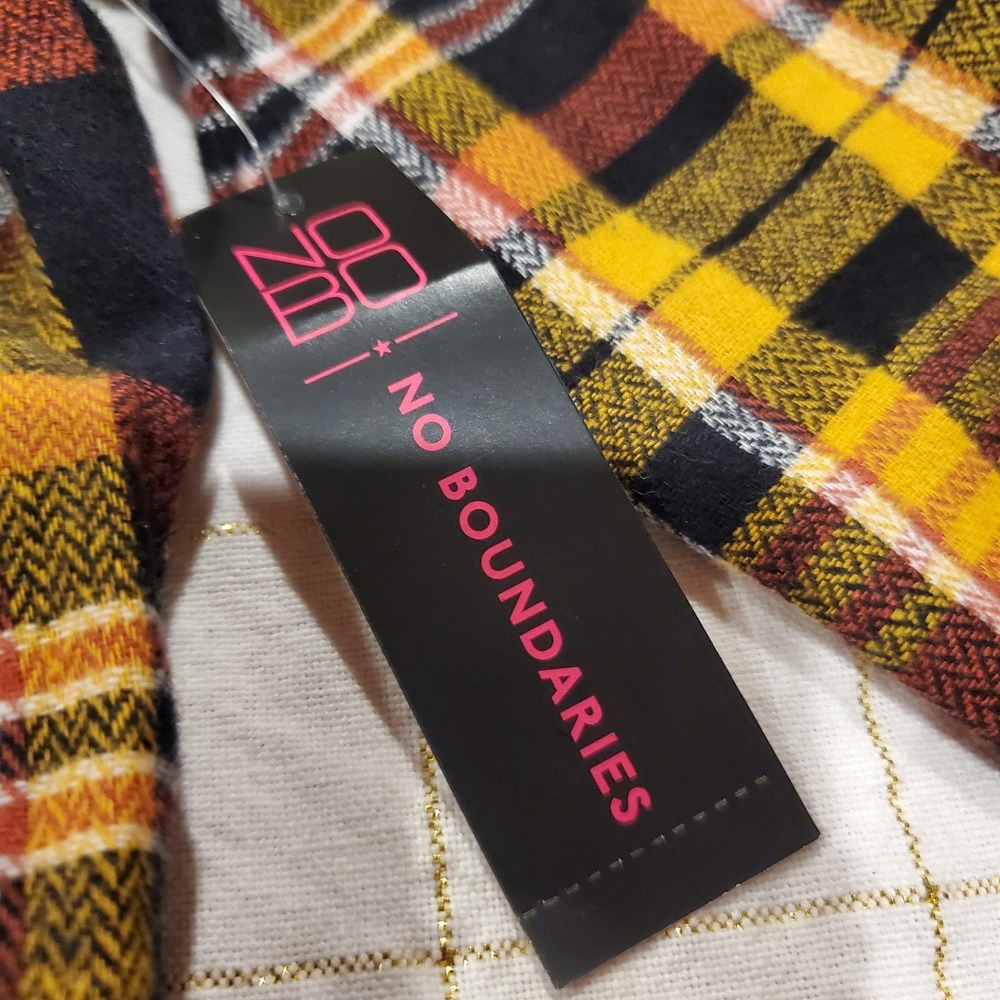 Flannel Longsleeve Check Shirt For Women Button Down Yellow Black Sz 2XL - Picture 3 of 8